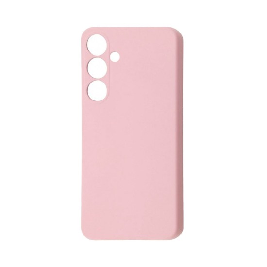 Capa de Silicone com Moldura de Câmera para Samsung Galaxy S24 Plus Rosa